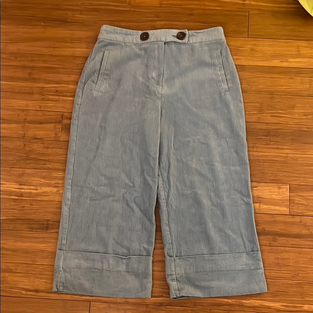 70’s Inspired Blue Corduroy Pants